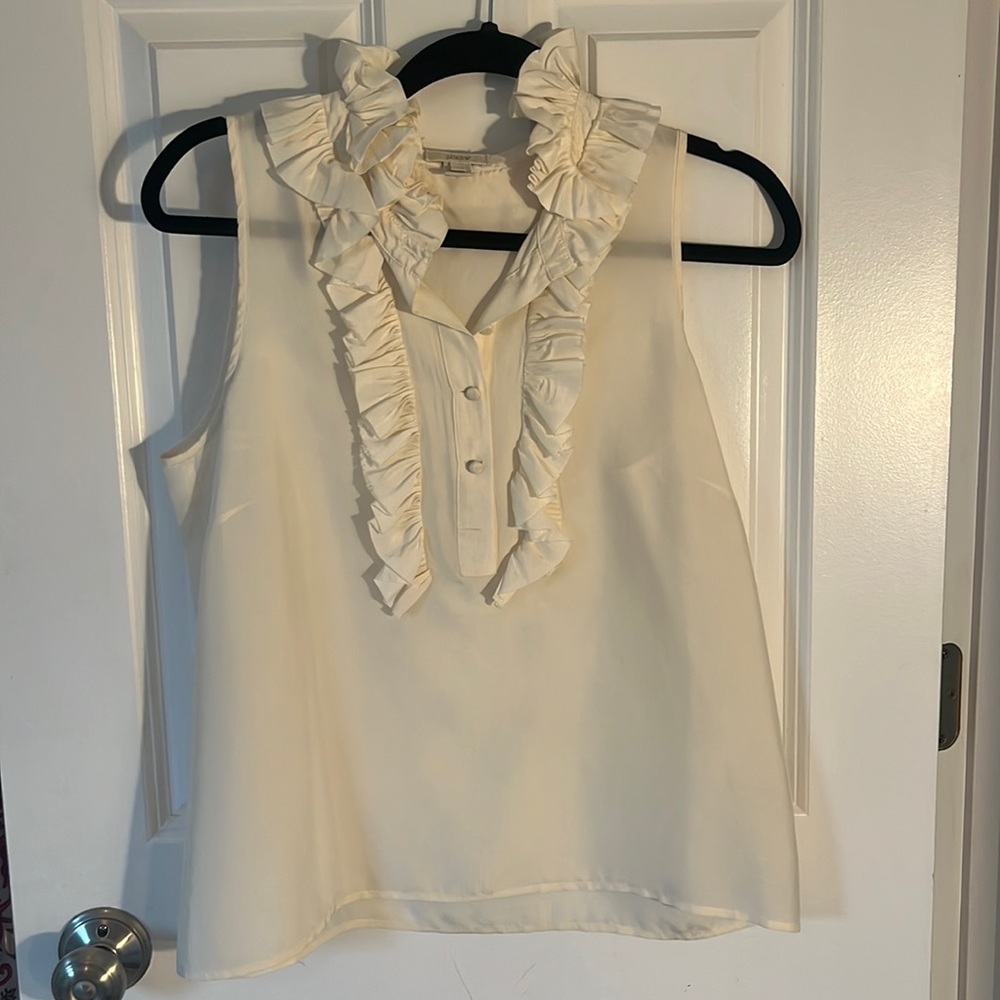 JCrew size 6 silk blouse. Cream color